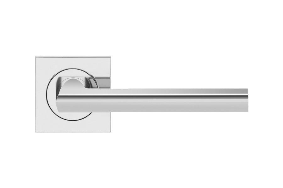 Karcher Design Montana 3-Piece Rose Leverset for Custom-bored Door