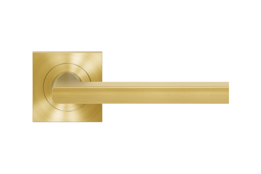 Karcher Design Montana 3-Piece Rose Leverset for Custom-bored Door