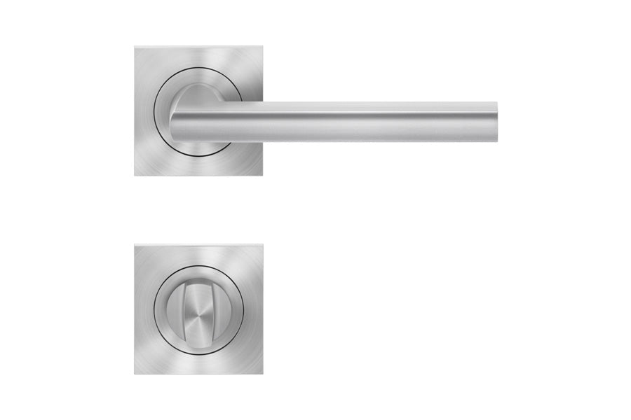 Karcher Design Montana 3-Piece Rose Leverset for Custom-bored Door