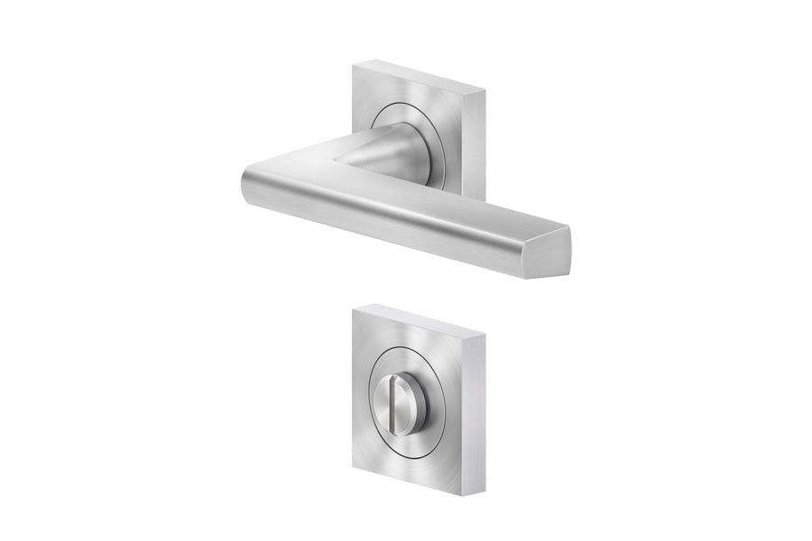 Karcher Design Montana 3-Piece Rose Leverset for Custom-bored Door
