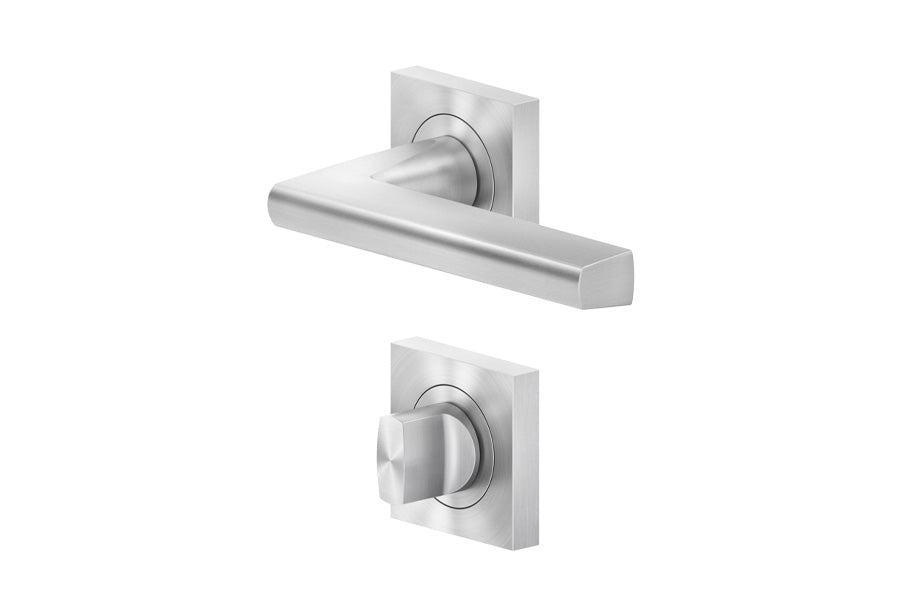 Karcher Design Montana 3-Piece Rose Leverset for Custom-bored Door