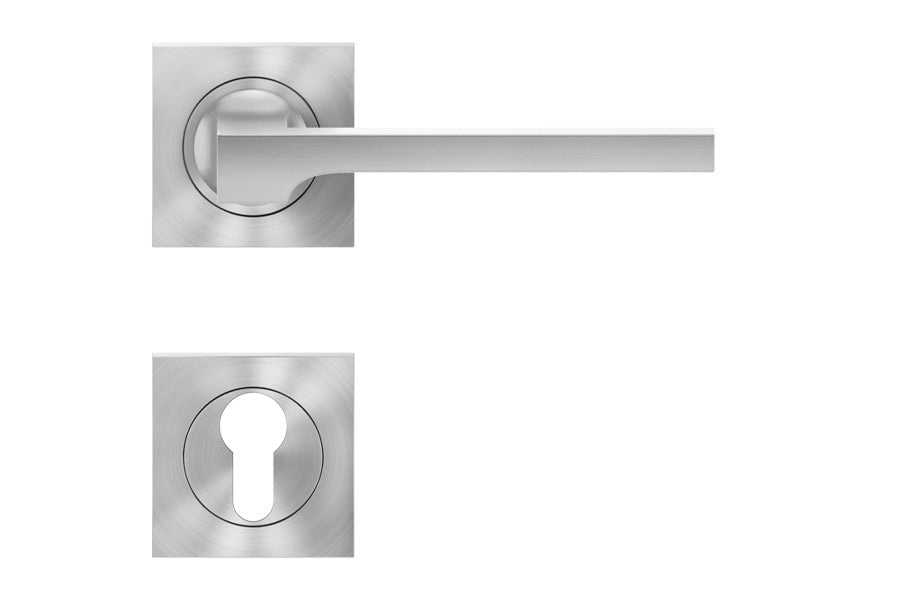 Karcher Design Soho 3-Piece Rose Leverset for Custom-bored Door