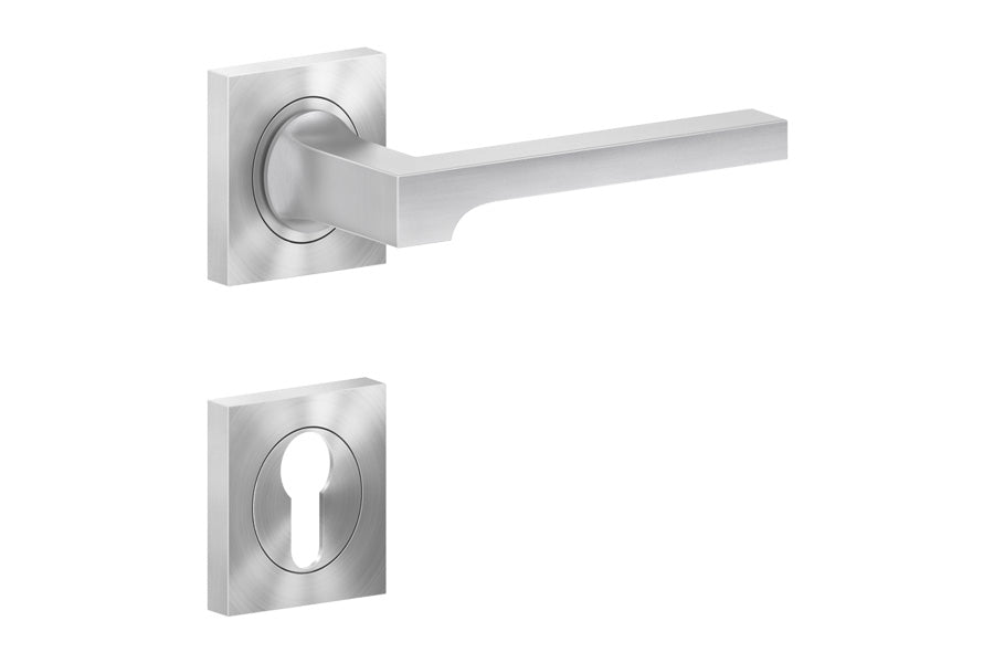 Karcher Design Soho 3-Piece Rose Leverset for Custom-bored Door