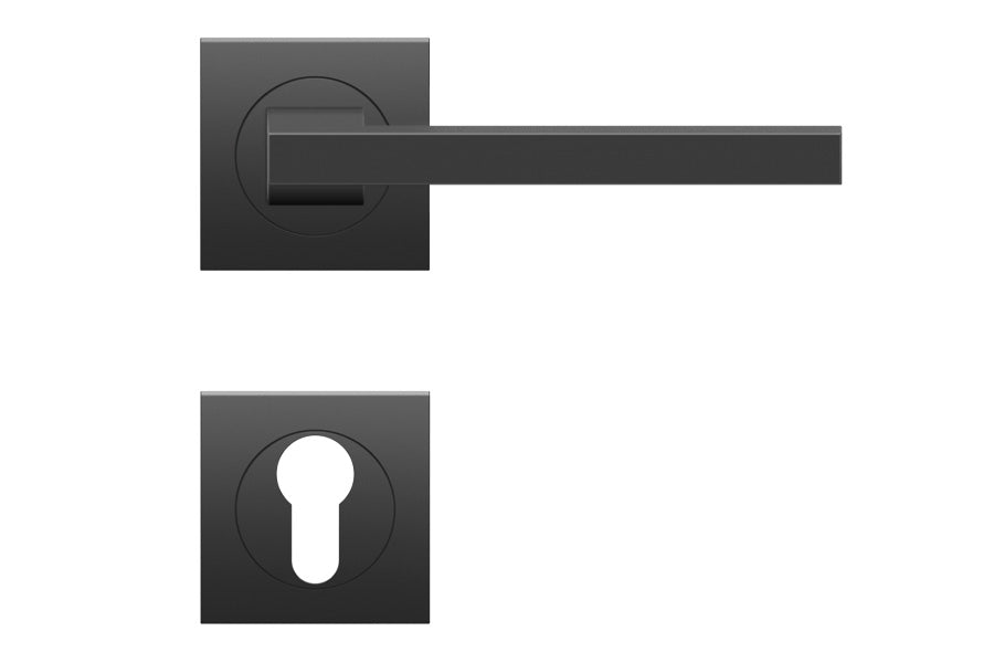 Karcher Design Boston 3-Piece Rose Leverset for Custom-bored Door