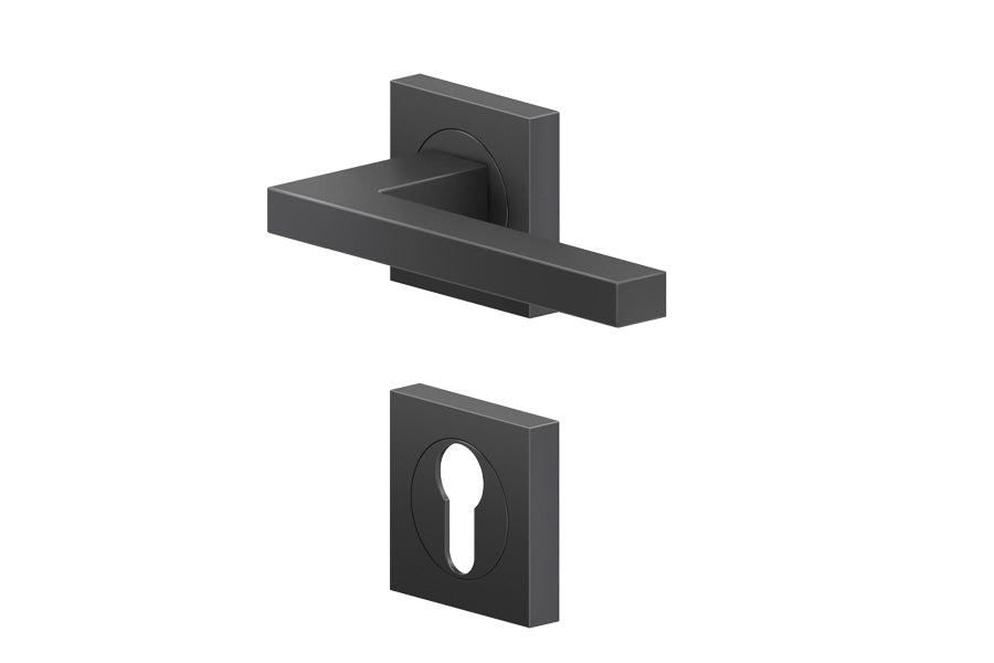 Karcher Design Boston 3-Piece Rose Leverset for Custom-bored Door