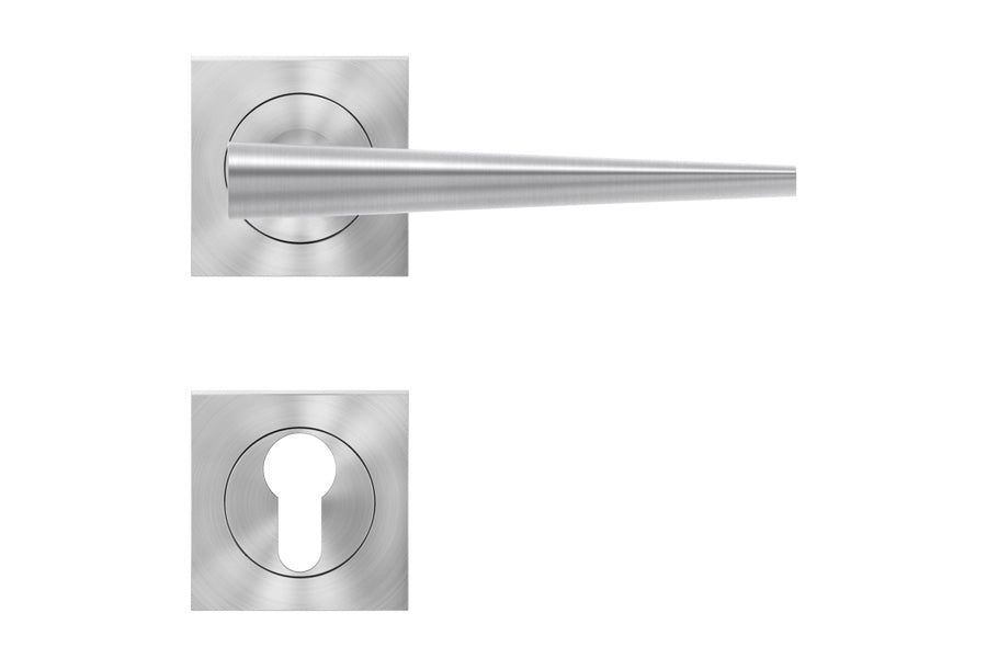 Karcher Design Brooklyn 3-Piece Rose Leverset for Custom-bored Door