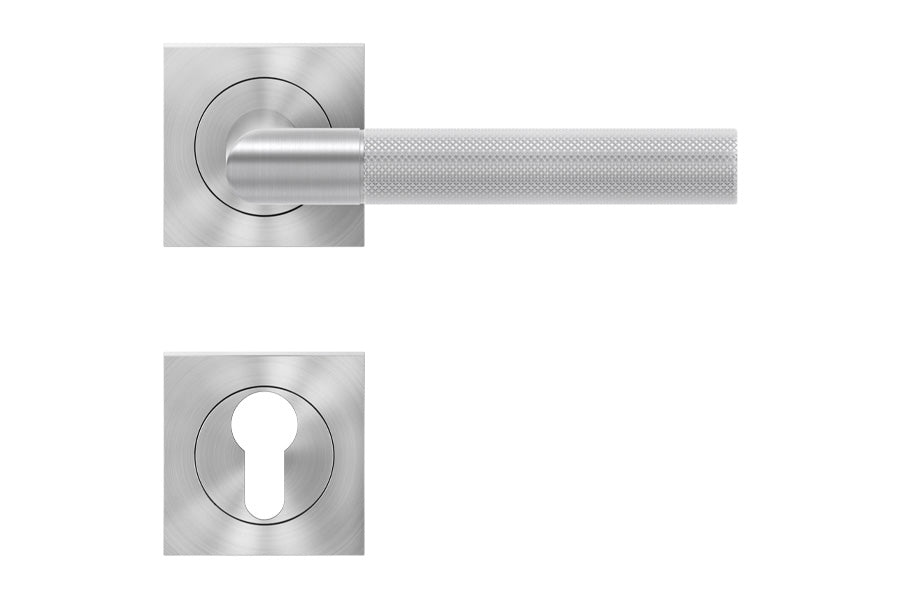 Karcher Design Studio One 3-Piece Rose Leverset for Custom-bored Door