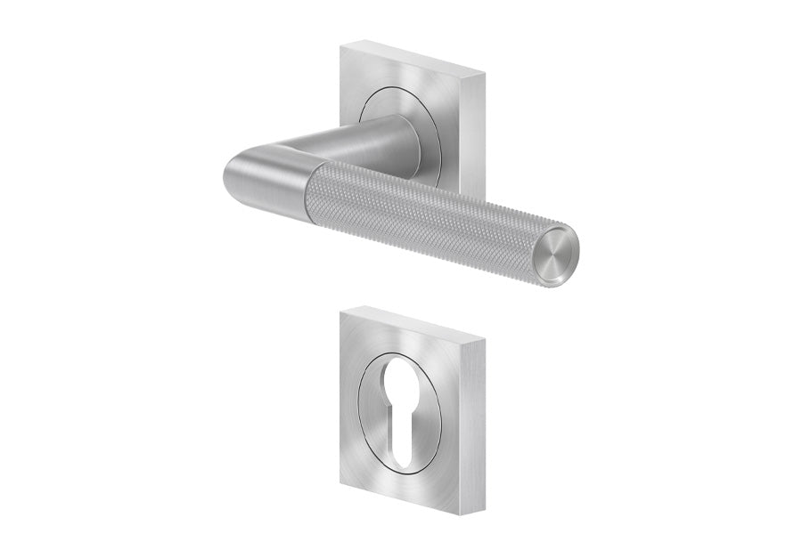 Karcher Design Studio One 3-Piece Rose Leverset for Custom-bored Door