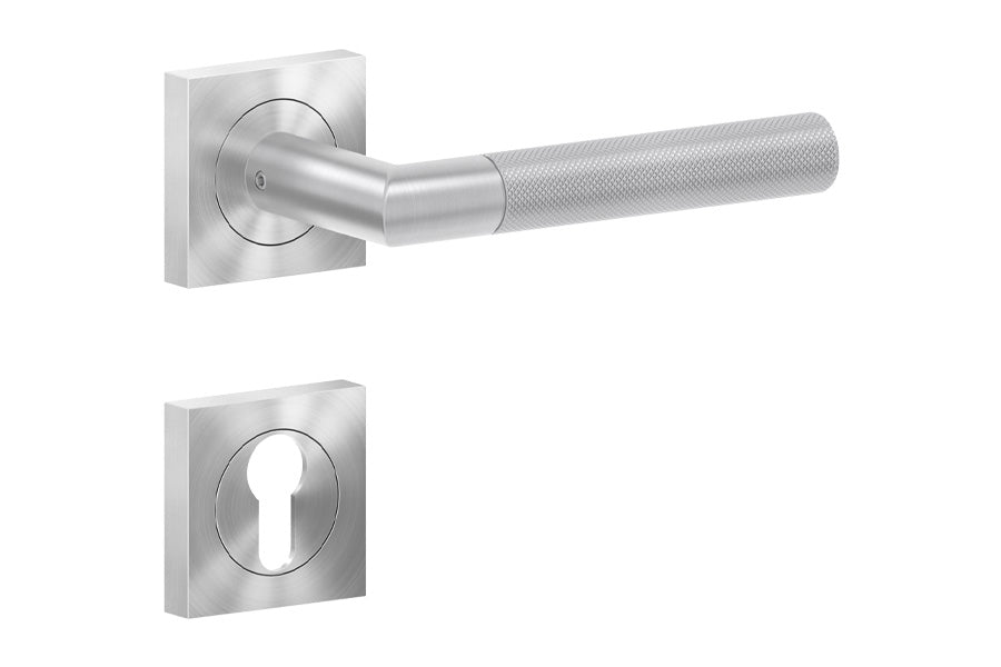 Karcher Design Studio One 3-Piece Rose Leverset for Custom-bored Door