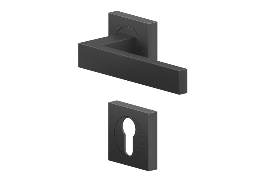 Karcher Design Venedig 3-Piece Rose Leverset for Custom-bored Door