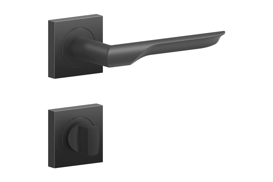 Karcher Design Maranello 3-Piece Rose Leverset for Custom-bored Door