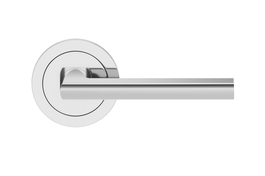 Karcher Design Montana 3-Piece Rose Leverset for Pre-bored Door