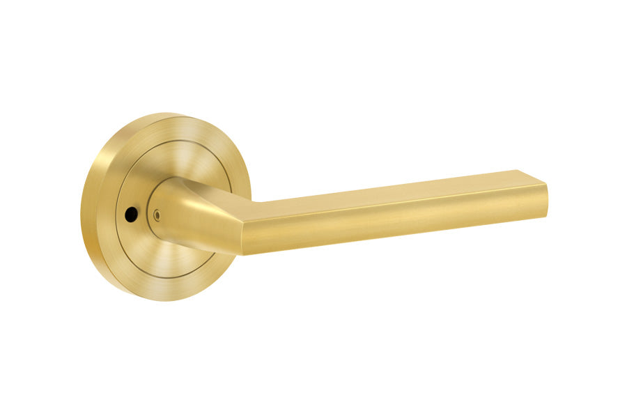 Karcher Design Montana 3-Piece Rose Leverset for Pre-bored Door
