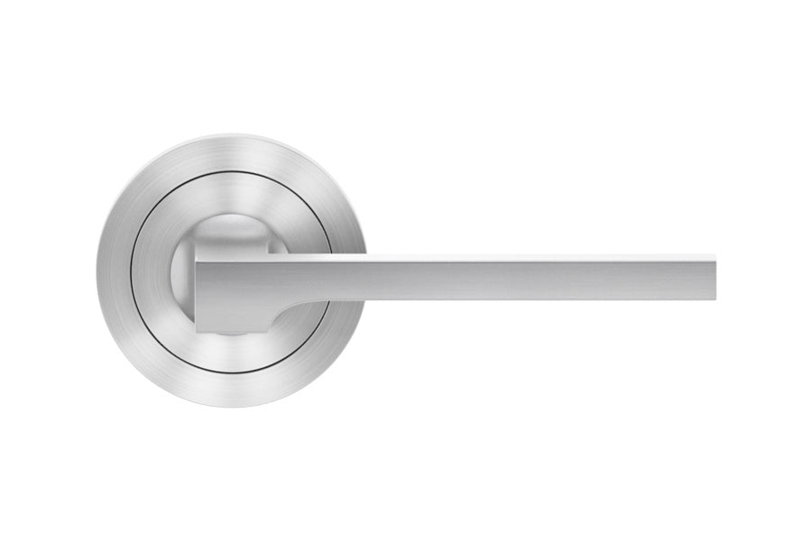 Karcher Design Soho 3-Piece Rose Leverset for Pre-bored Door