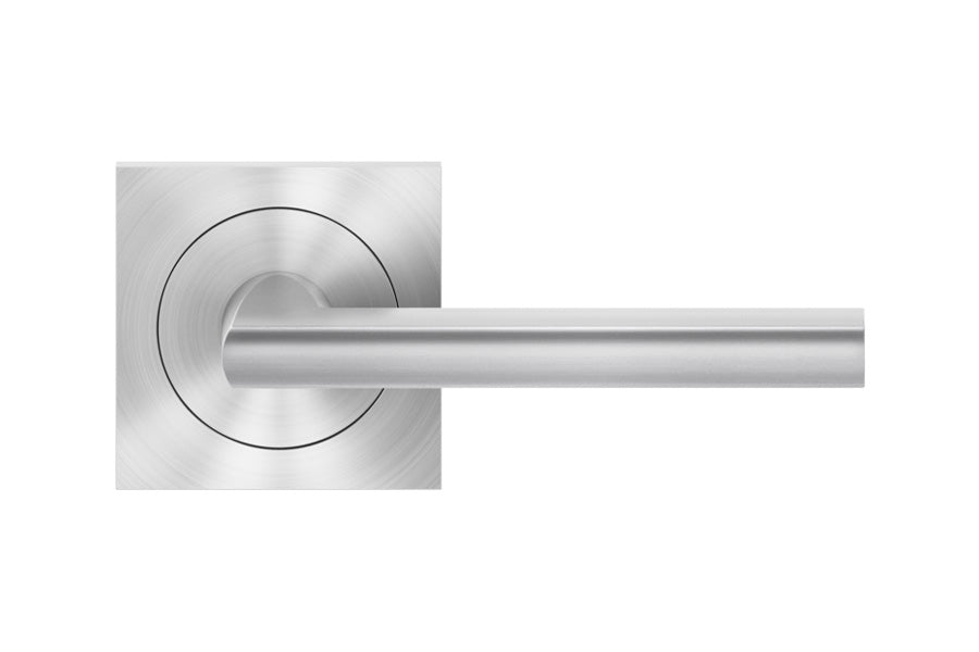 Karcher Design Montana 3-Piece Rose Leverset for Pre-bored Door