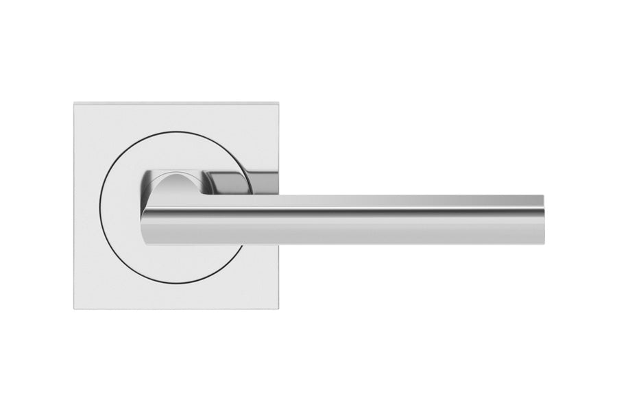 Karcher Design Montana 3-Piece Rose Leverset for Pre-bored Door