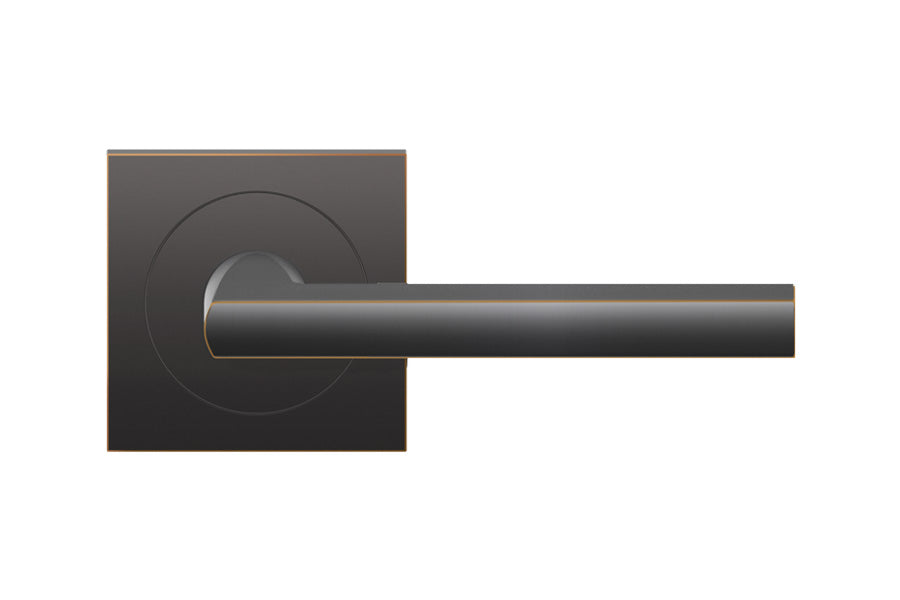Karcher Design Montana 3-Piece Rose Leverset for Pre-bored Door
