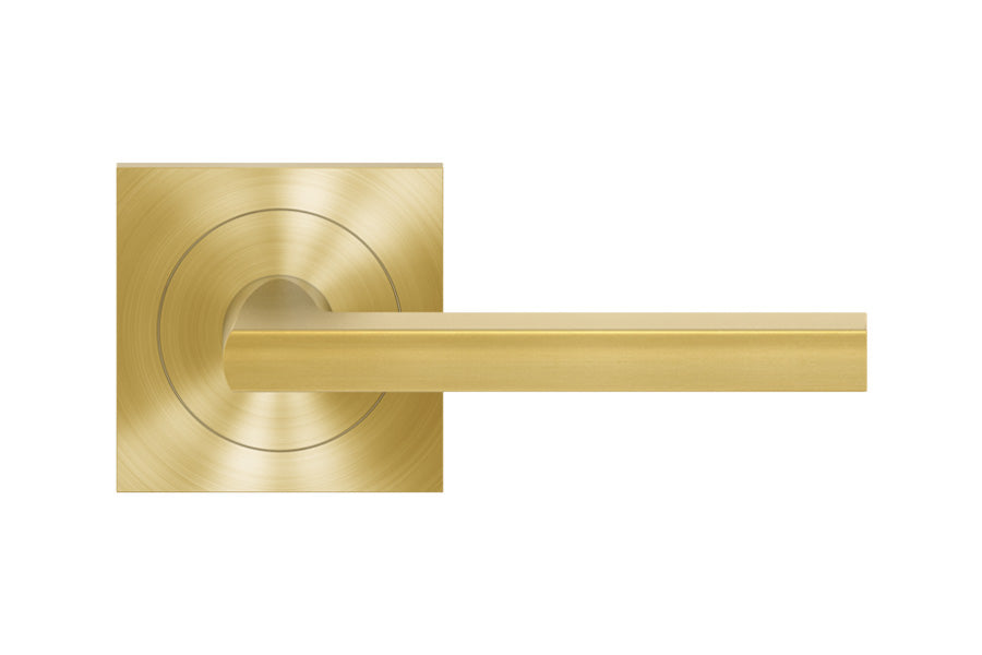 Karcher Design Montana 3-Piece Rose Leverset for Pre-bored Door