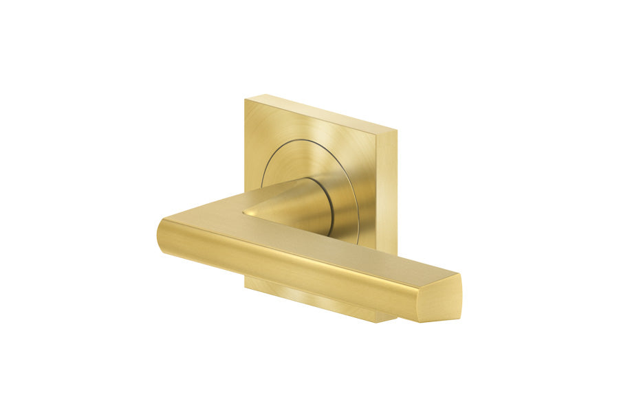 Karcher Design Montana 3-Piece Rose Leverset for Pre-bored Door