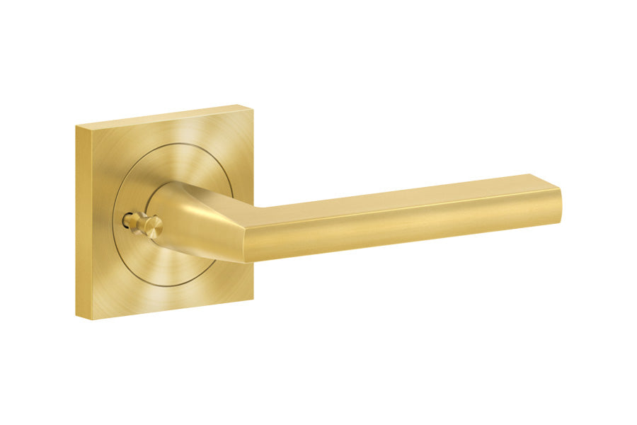 Karcher Design Montana 3-Piece Rose Leverset for Pre-bored Door