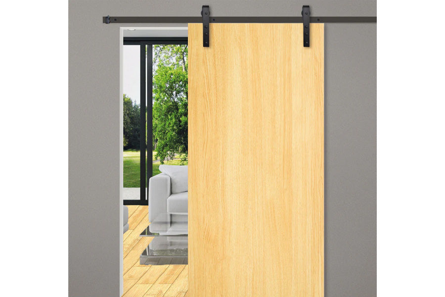 Beyerle Casa Barn Door Hardware Set for Wooden Doors, Front Mount