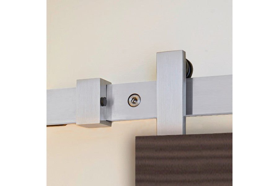 Beyerle Runway Barn Door Hardware Set for Wooden Doors, Top Mount