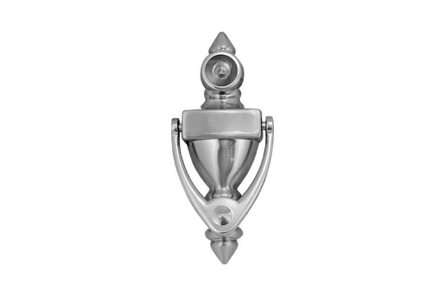 Cal royal door knocker with 180 degree viewer lux door hardware