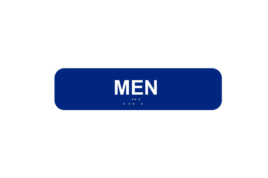 Cal-Royal Men ADA Restroom Sign with Braille