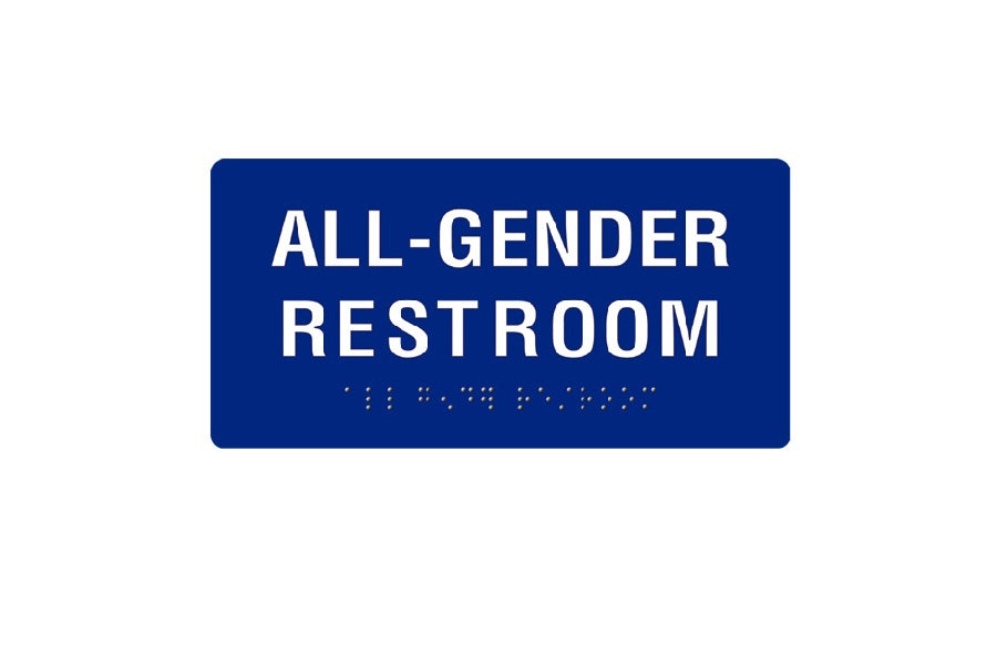 Cal-Royal AGH-48 All Gender ADA Restroom Sign with Braille
