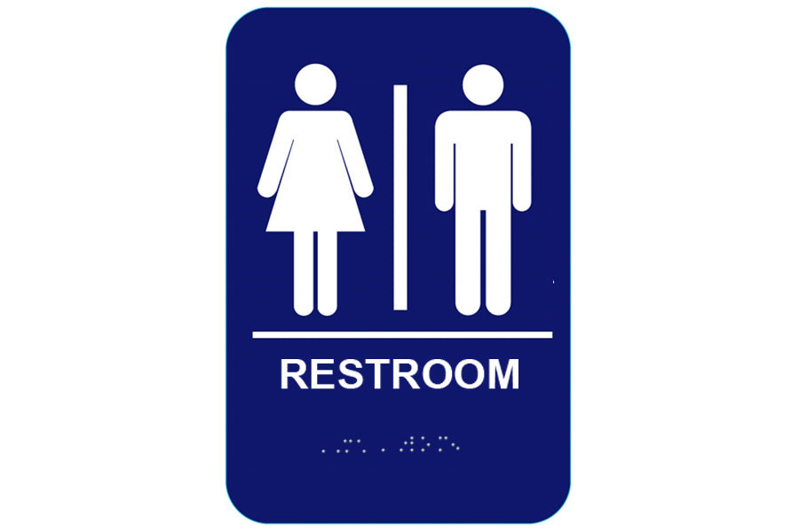 Cal-Royal Unisex ADA Restroom Sign with Braille