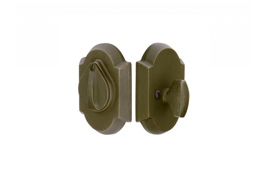 Emtek #1 Sandcast Bronze Deadbolt with Flap