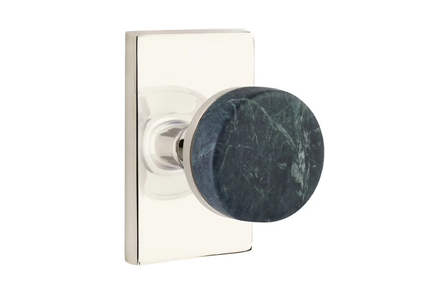 Emtek Conical Green Marble Door Knob