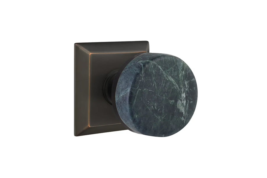 Emtek Conical Green Marble Door Knob