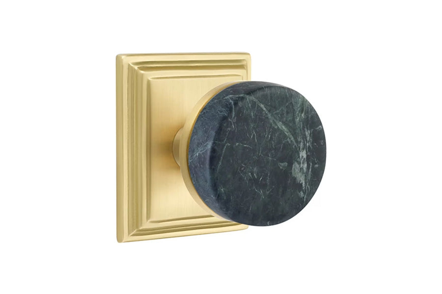 Emtek Conical Green Marble Door Knob