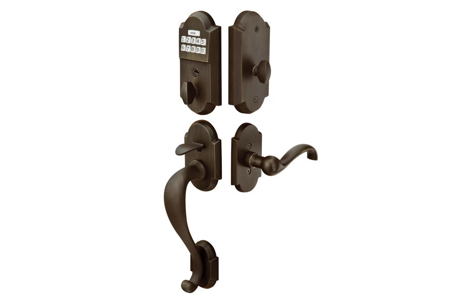 Emtek EMTOUCH™ Sandcast Bronze Electronic Keypad Entry Set