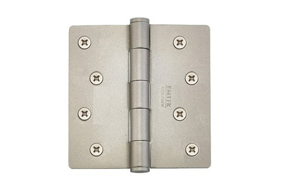 Emtek 4" X 4" Residential Duty Plain Bearing Hinge With 1/4" Corner Ra ...