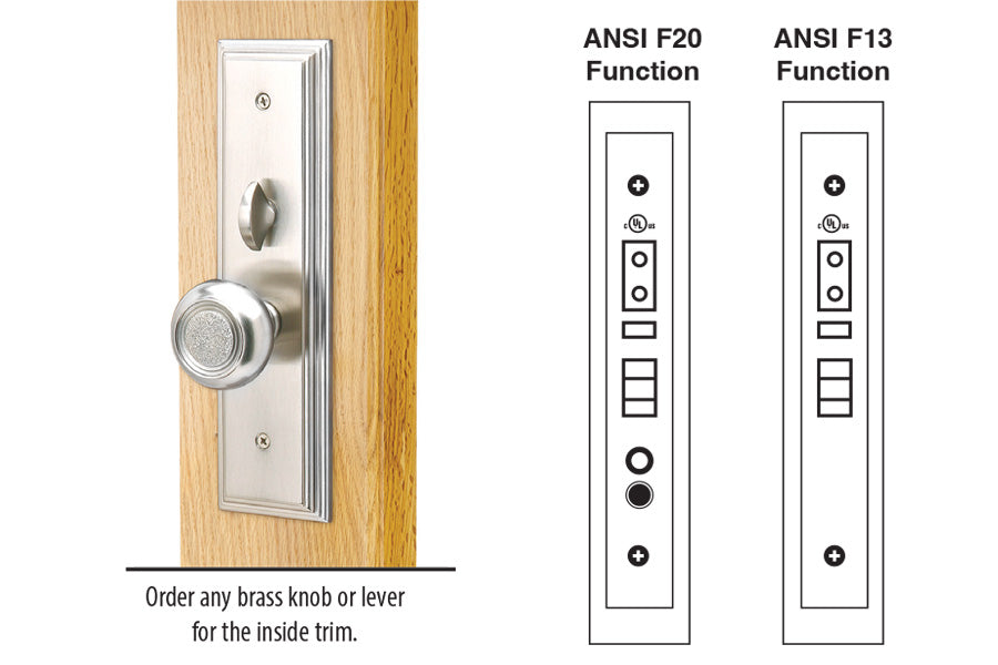 Emtek Manning Monolithic Mortise Entry Set