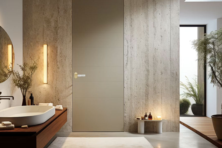 Emtek Select Key in L-Square Stem with Light Terrazzo