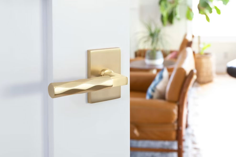 Emtek Select Key in L-Square Stem with Tribeca Lever