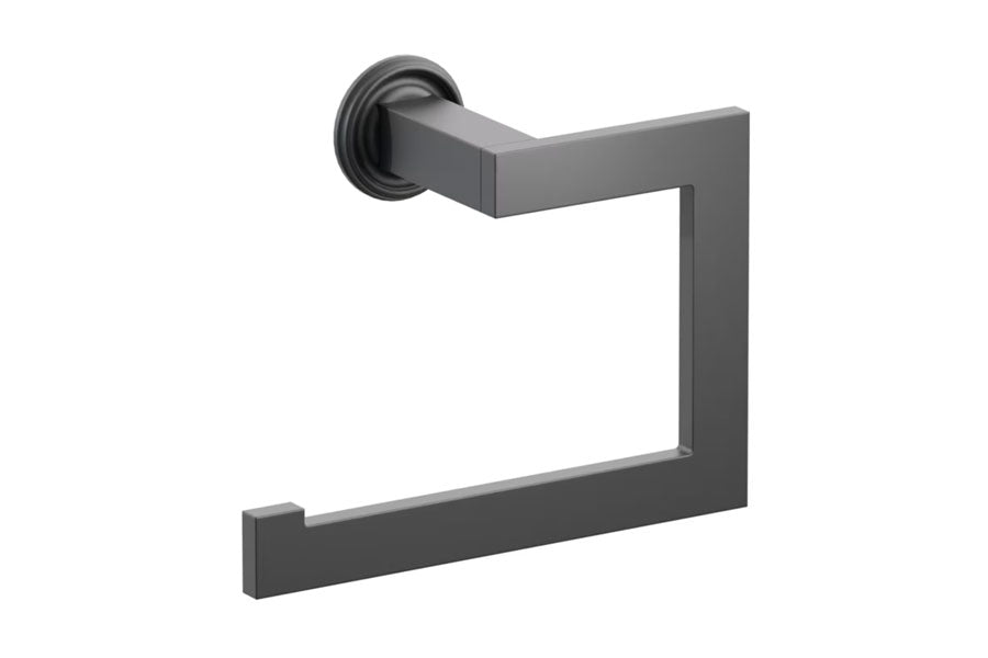 Emtek Modern Rectangular Brass Towel Ring