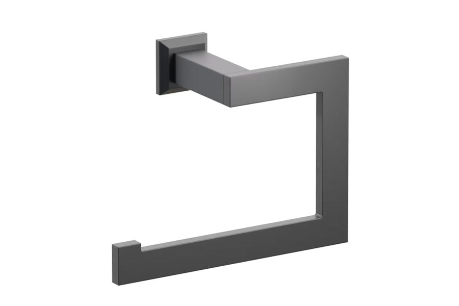 Emtek Modern Rectangular Brass Towel Ring