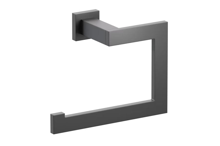 Emtek Modern Rectangular Brass Towel Ring