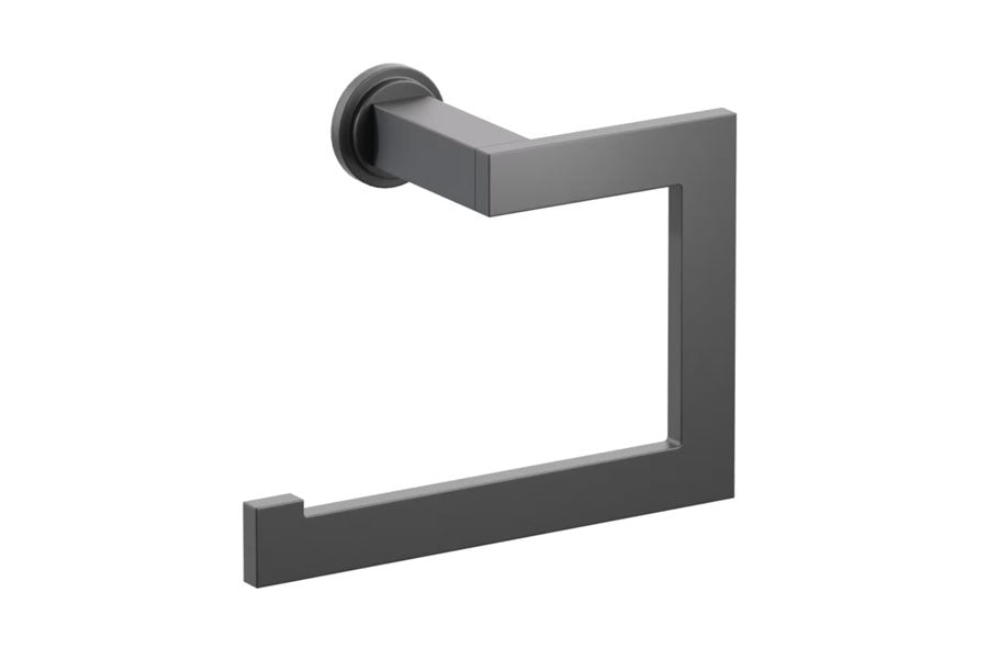 Emtek Modern Rectangular Brass Towel Ring