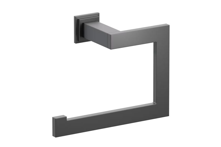 Emtek Modern Rectangular Brass Towel Ring