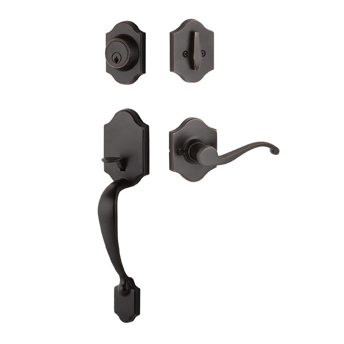 Yale Heritage Jamestown Handleset & McClure Lever Set – Brass Gold, Traditional Style, Open Box