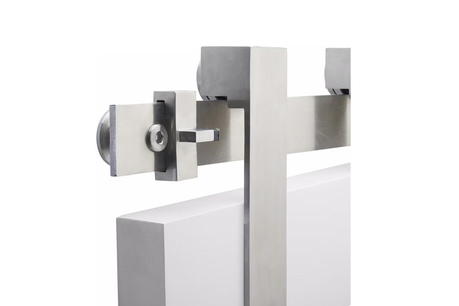 Emtek Flat Track Sliding Barn Door Hardware Stainless Steel Low Prof