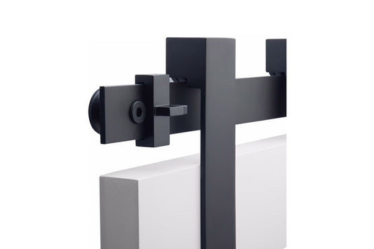 Emtek Flat Track Sliding Barn Door Hardware - Low Profile Concealed Wheel Hanger
