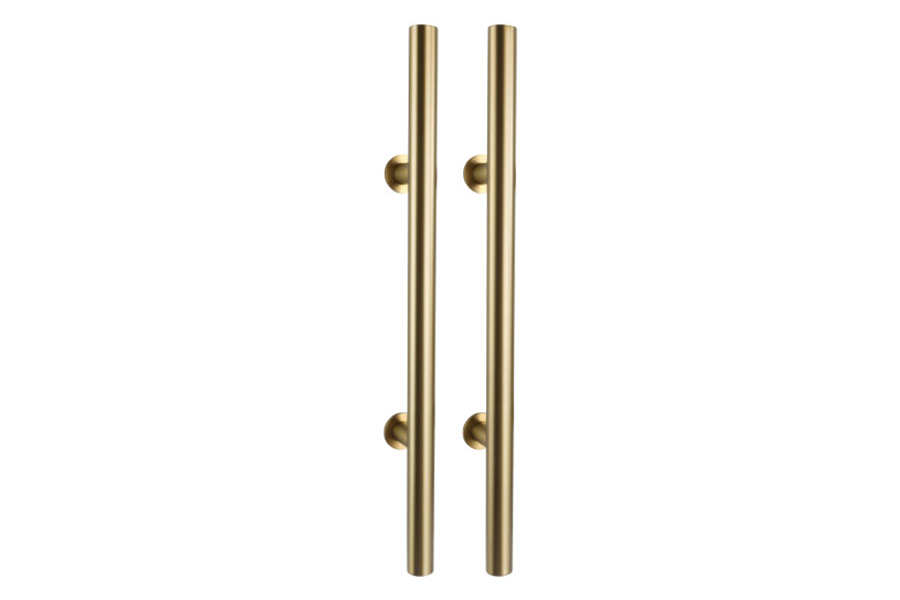 Lux Door Hardware Modern Stainless Steel Round Long Door Pull