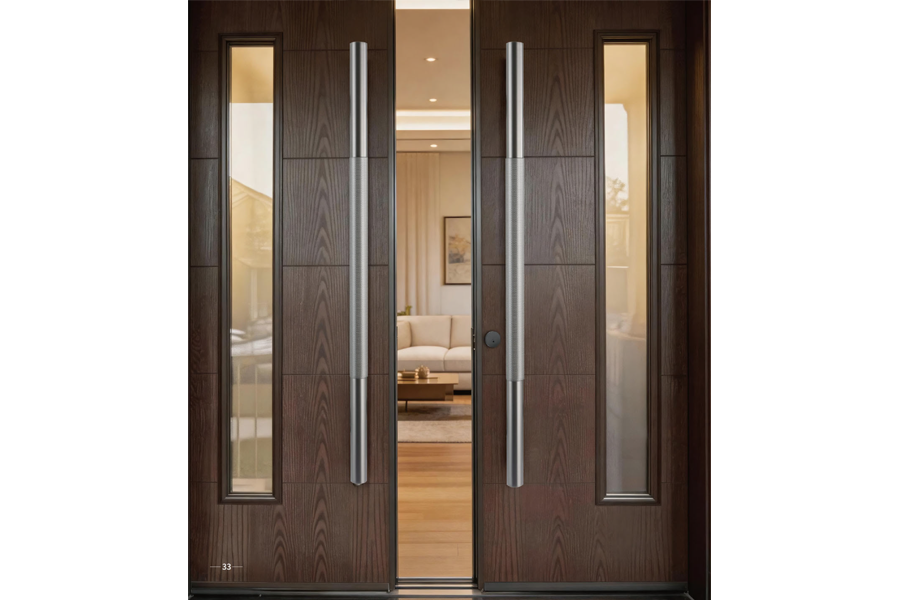 Lux Door Hardware Modern Stainless Steel Round Long Door Pull with Hand Grip