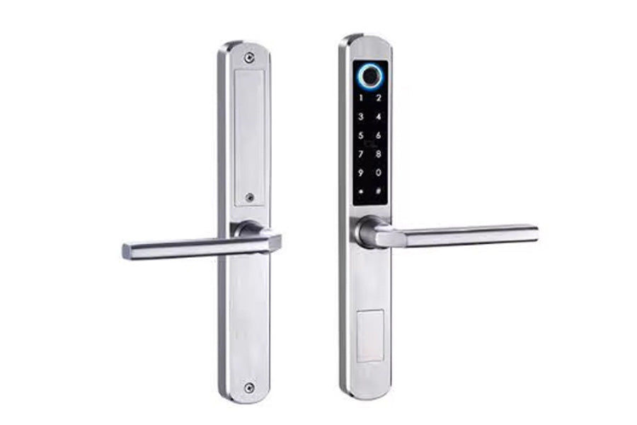LUX A210 Lever Handle Bluetooth Smart Lock Automatic Deadbolt Hardware (Rechargeable Battery)